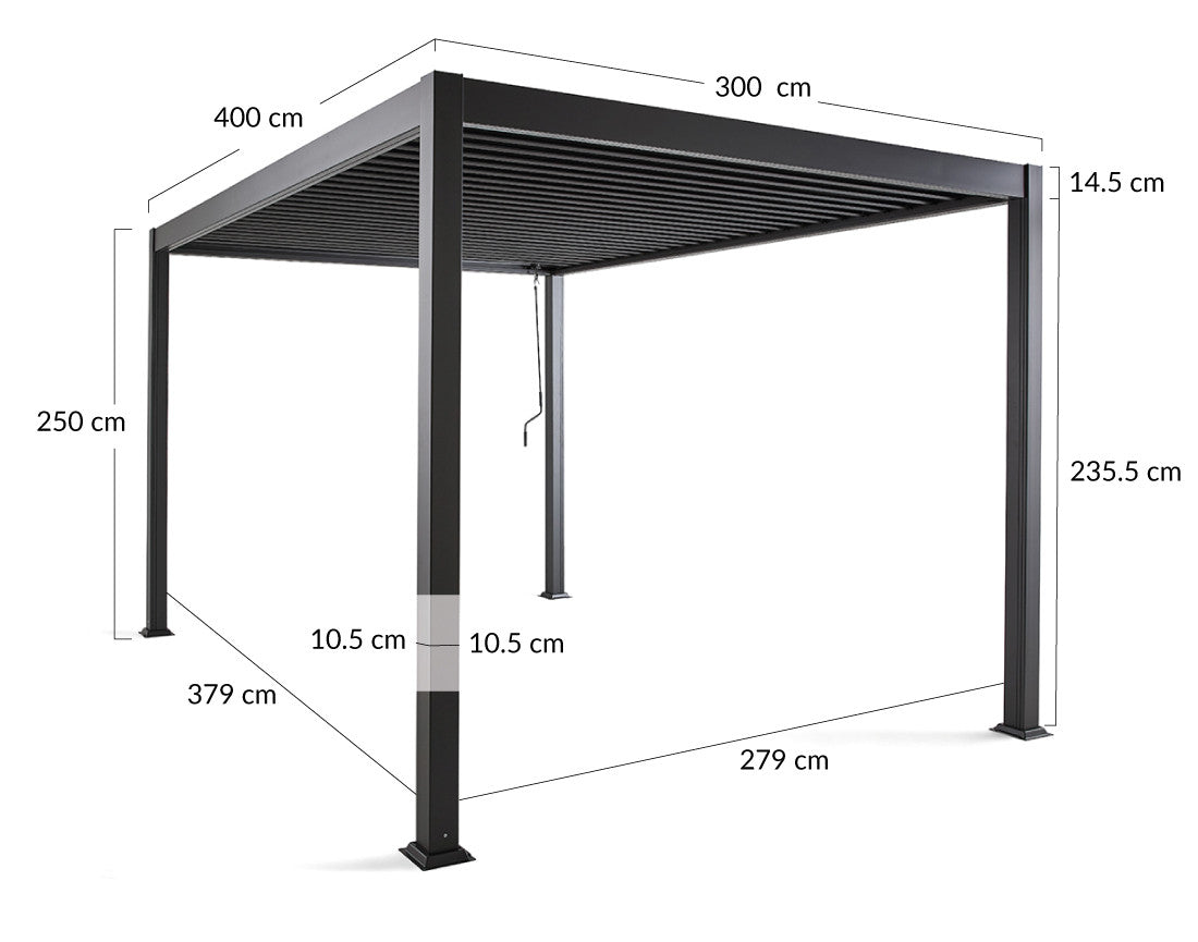 Pergola bioclimatique en aluminium 4×3 m
